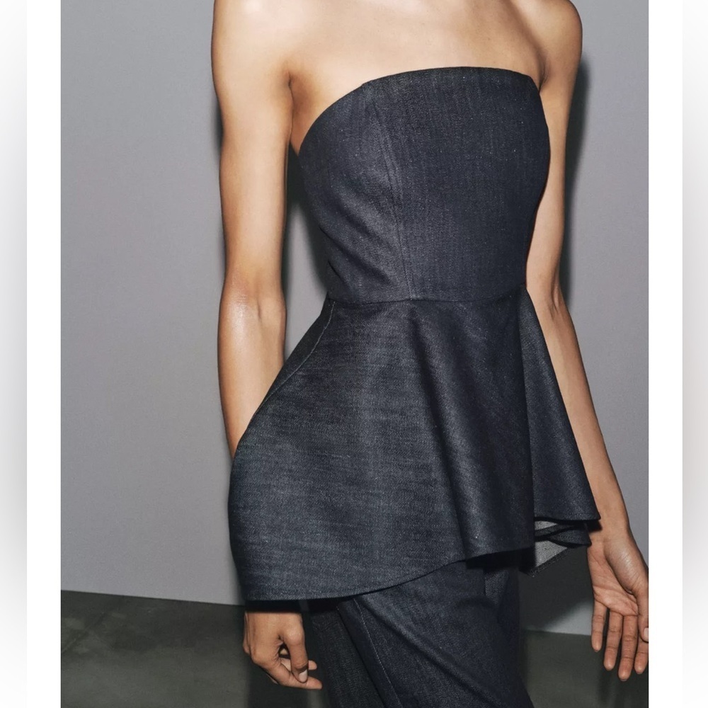 NEW ZARA SUMMER DENIM STRAPLESS TOP  SIZE M and XL
🚨NO DISCOUNT - Picture 3 of 11